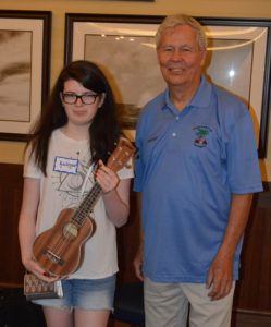 Dennis with the Ukulele Winner during Session 1